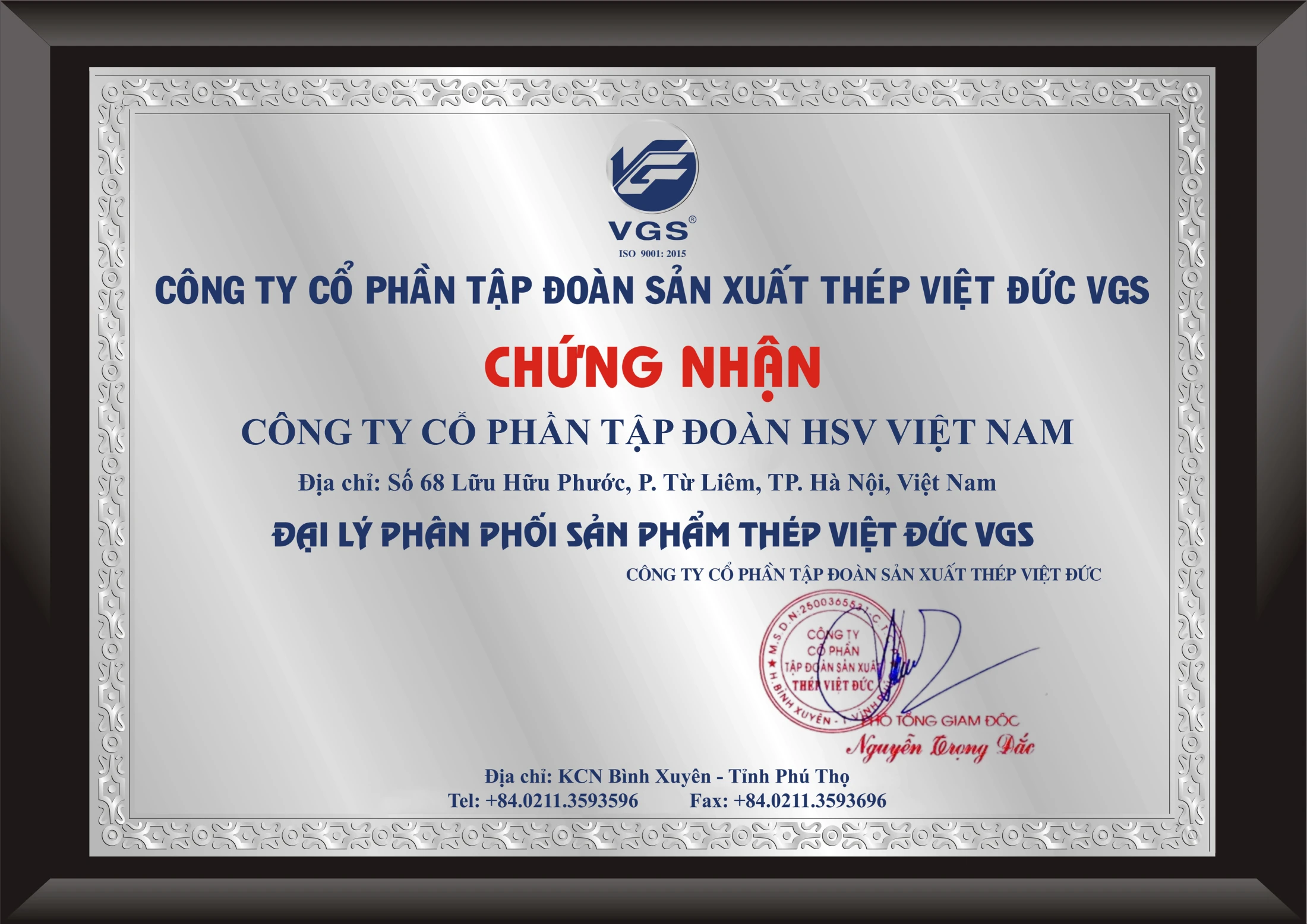 Đại lý phân phối sản phẩm thép Việt Đức VGS